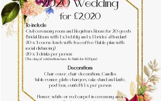 Book your 2020 Wedding for £2020